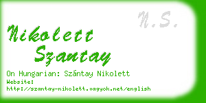 nikolett szantay business card